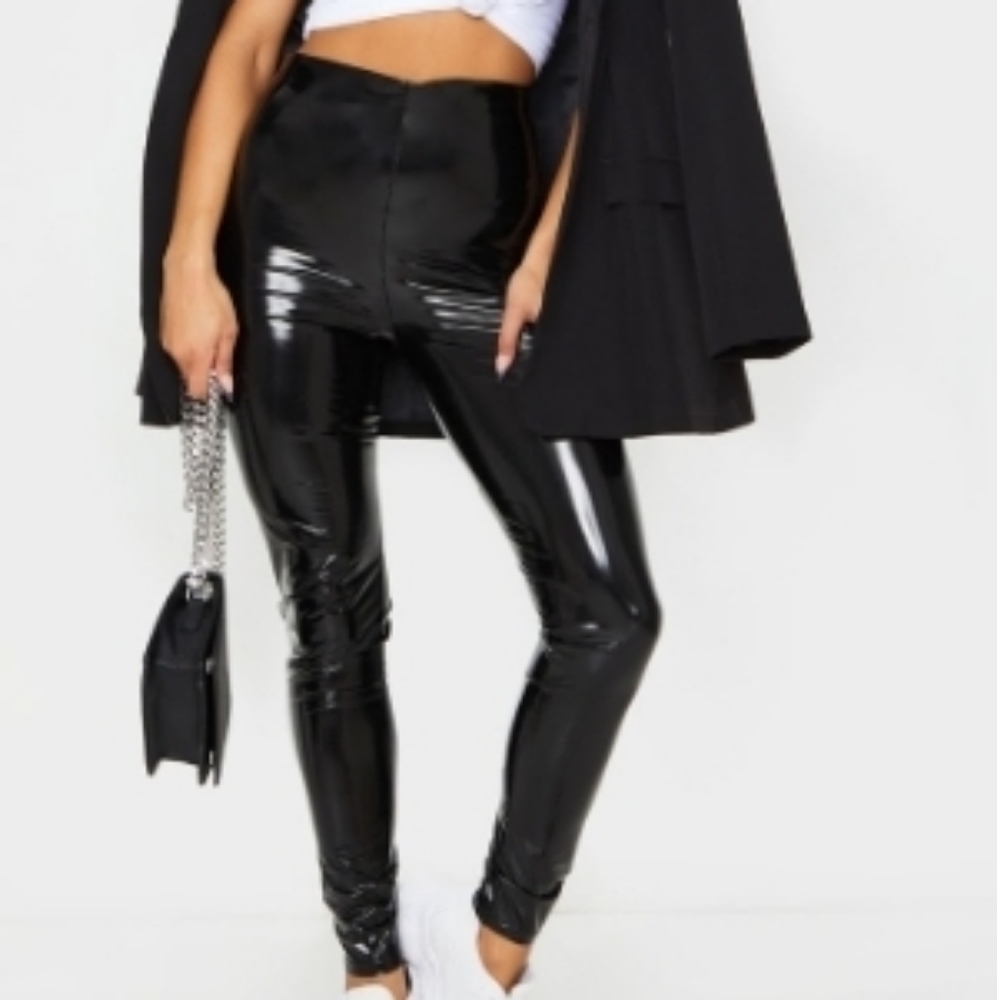 Black Vinyl Skinny Pant